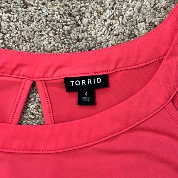 Torrid Studio Knit High Neck Tank Sleeveless Bubble Gum Pink Size 4X - Picture 4 of 8